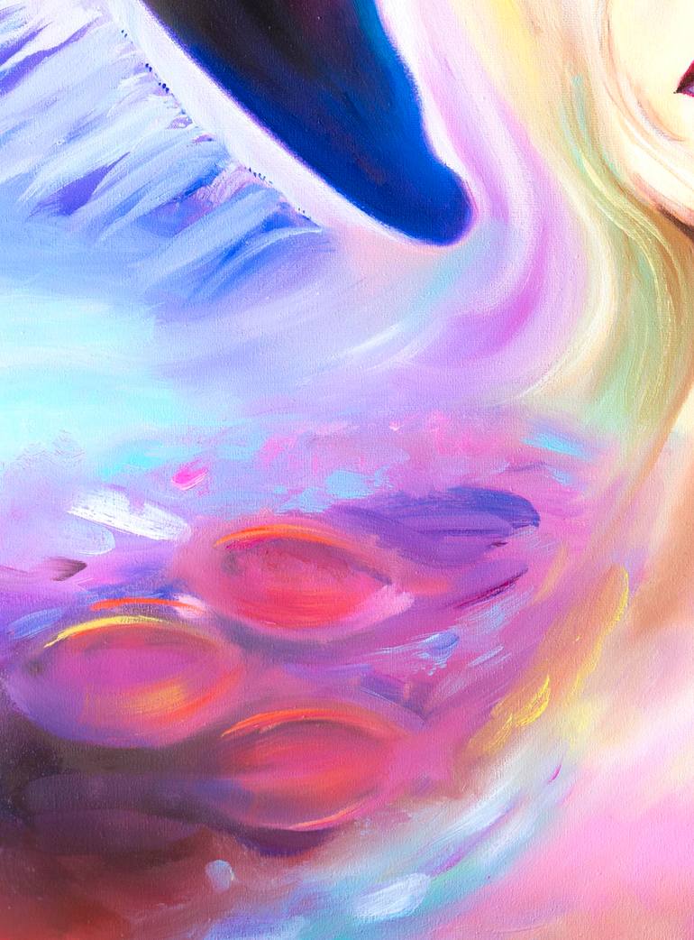 Original Expressionism People Painting by Julie Morin