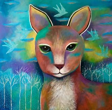Original Expressionism Animal Paintings by Nancy Norman
