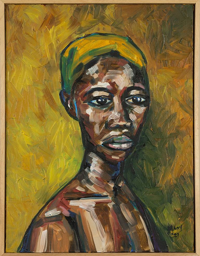 Lady with yellow hair Painting by Marianne Chapman | Saatchi Art