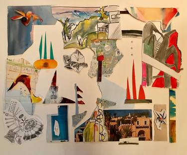 Original Fine Art Abstract Collage by gail winbury