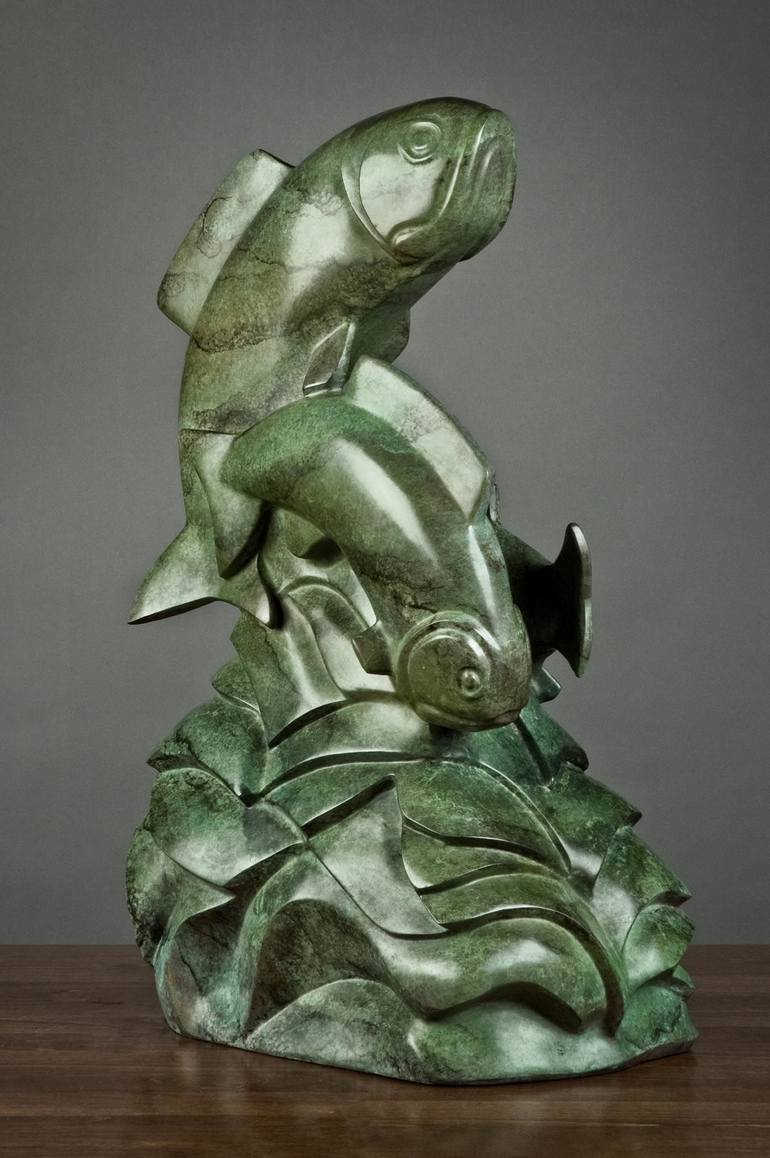 Original Figurative Fish Sculpture by Mark Yale Harris