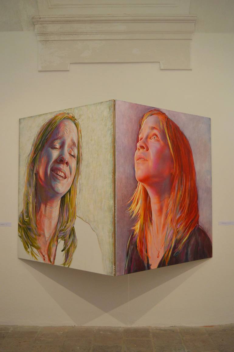 Original Figurative People Painting by Jozsef Gyecsek