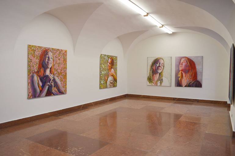 Original Figurative People Painting by Jozsef Gyecsek