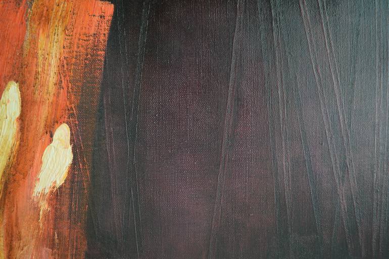 Original Abstract Expressionism Abstract Painting by Jozsef Gyecsek