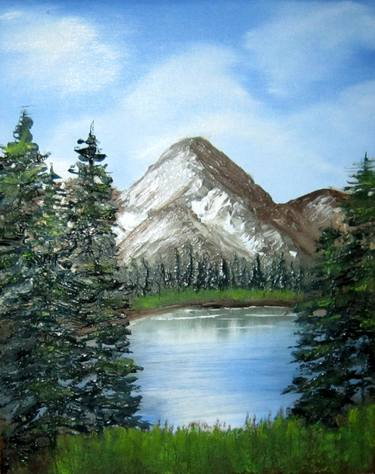 Mountain by the lake thumb