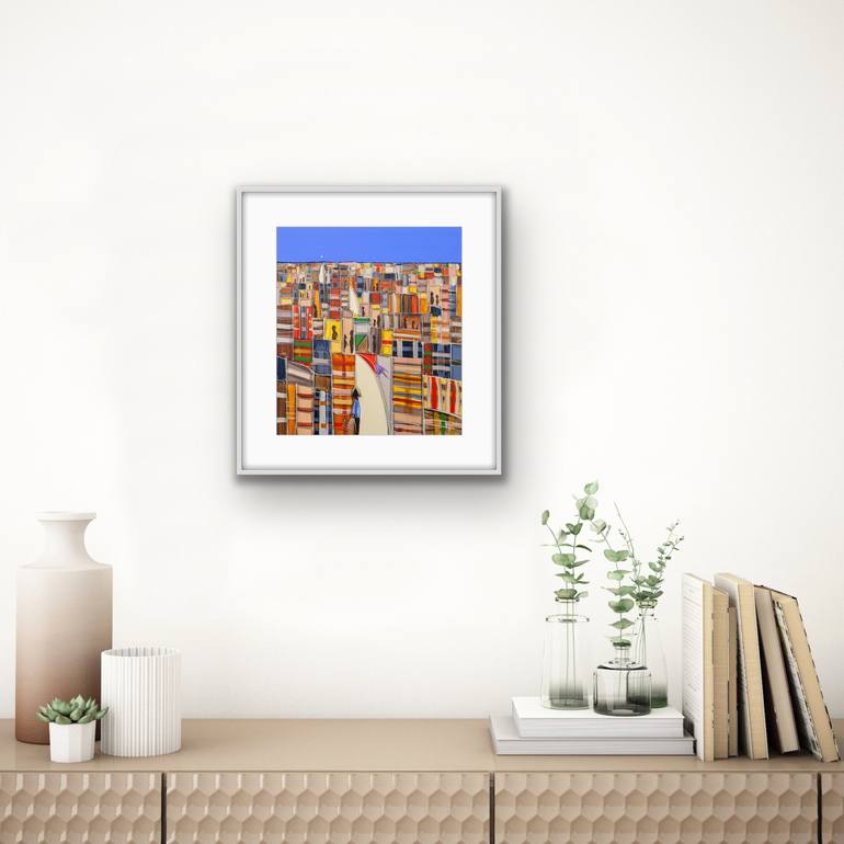 Original Abstract Expressionism Cities Painting by Adam Bogusz