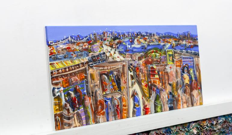 Original Abstract Expressionism Cities Painting by Adam Bogusz