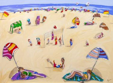 Original Expressionism Beach Paintings by Adam Bogusz
