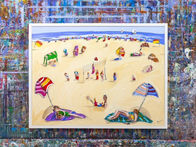 Original Beach Painting by Adam Bogusz