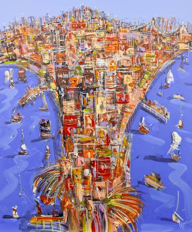 Print of Abstract Expressionism Cities Paintings by Adam Bogusz