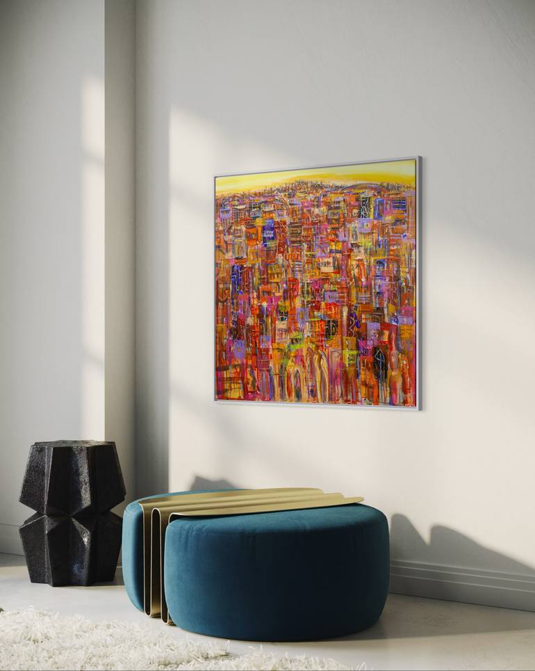 Original Expressionism Cities Painting by Adam Bogusz