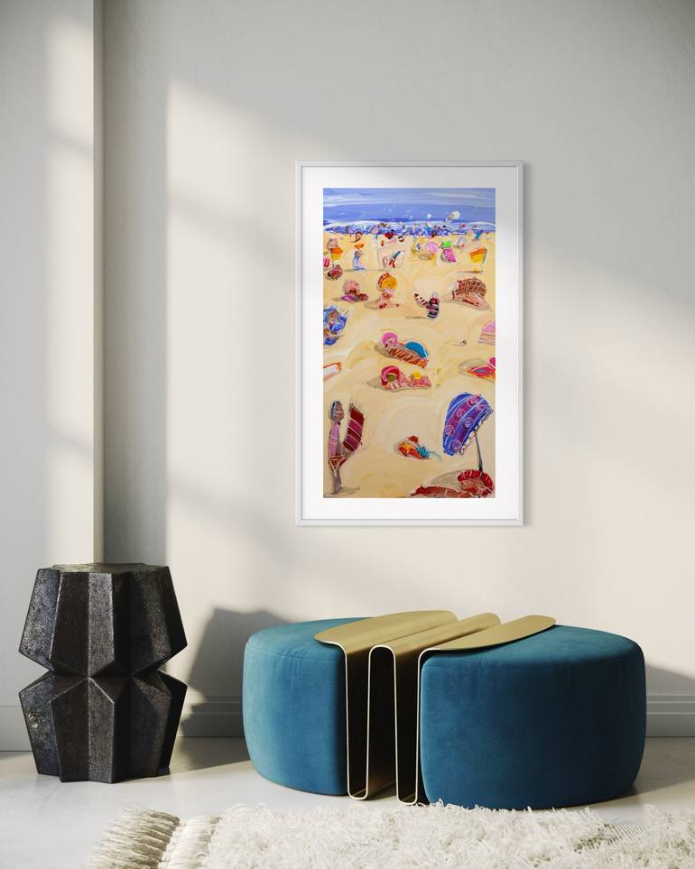 Original Expressionism Beach Painting by Adam Bogusz