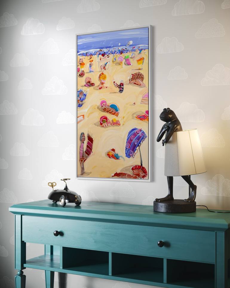 Original Expressionism Beach Painting by Adam Bogusz