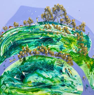 Original Expressionism Landscape Painting by Adam Bogusz