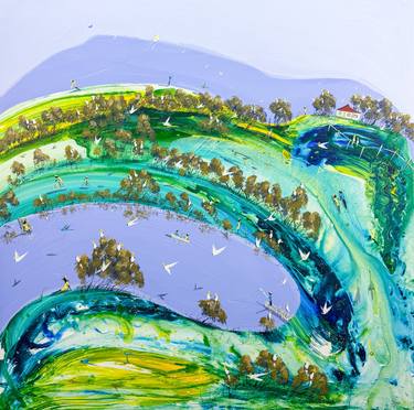 Original Expressionism Landscape Painting by Adam Bogusz