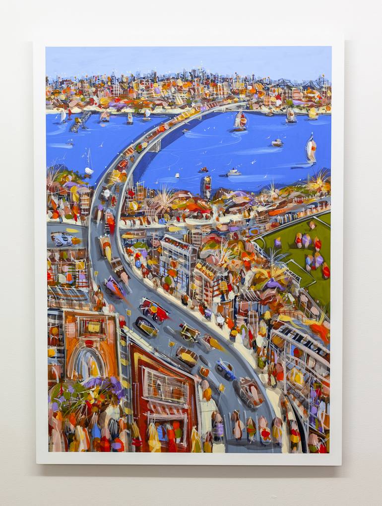 Original Expressionism Cities Painting by Adam Bogusz