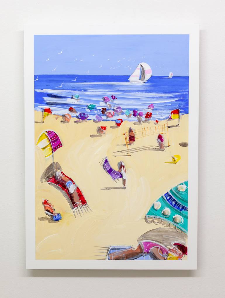 Original Fine Art Beach Painting by Adam Bogusz