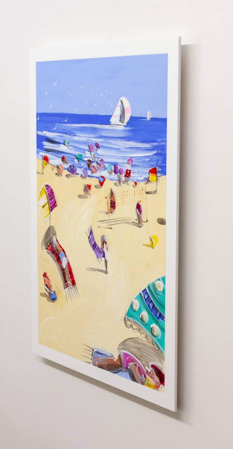 Original Fine Art Beach Painting by Adam Bogusz