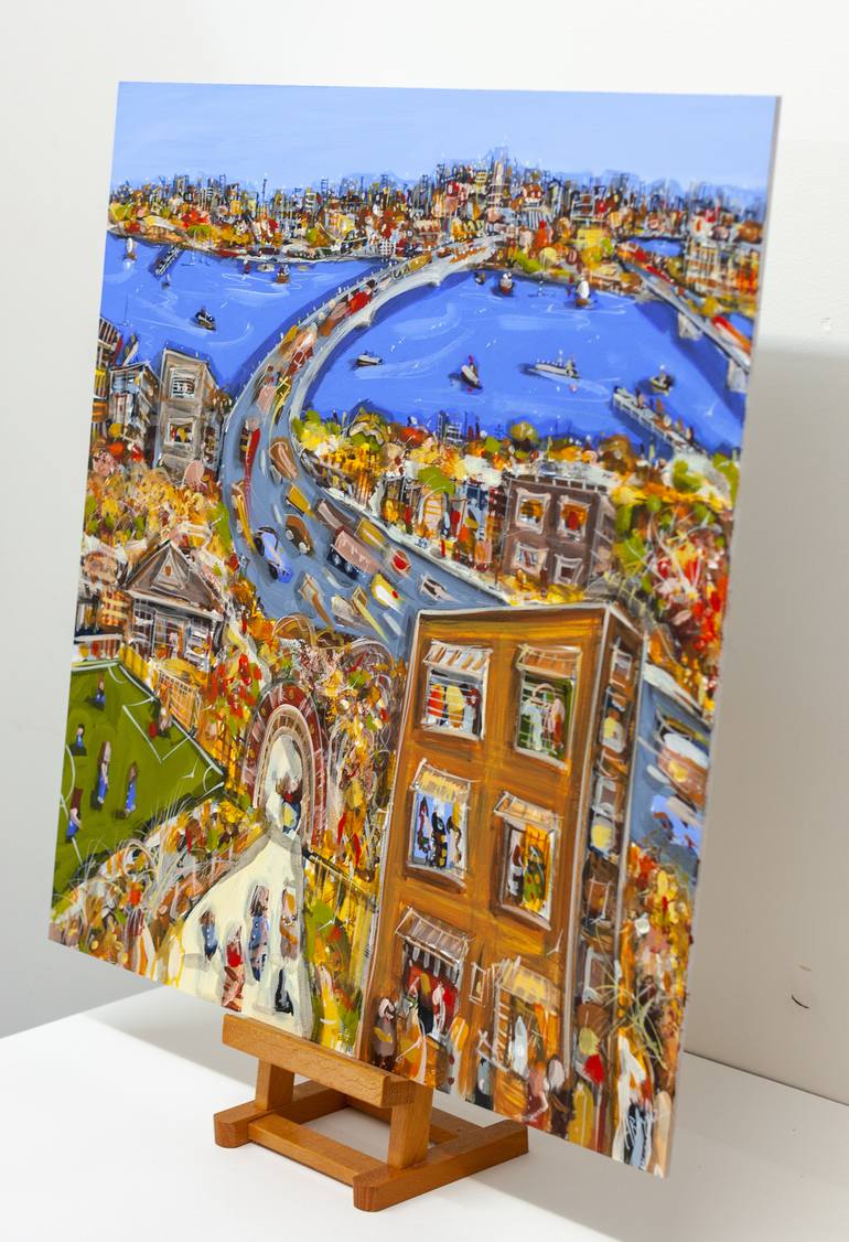 Original Expressionism Cities Painting by Adam Bogusz