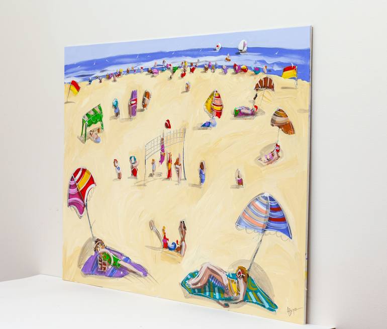 Original Expressionism Beach Painting by Adam Bogusz