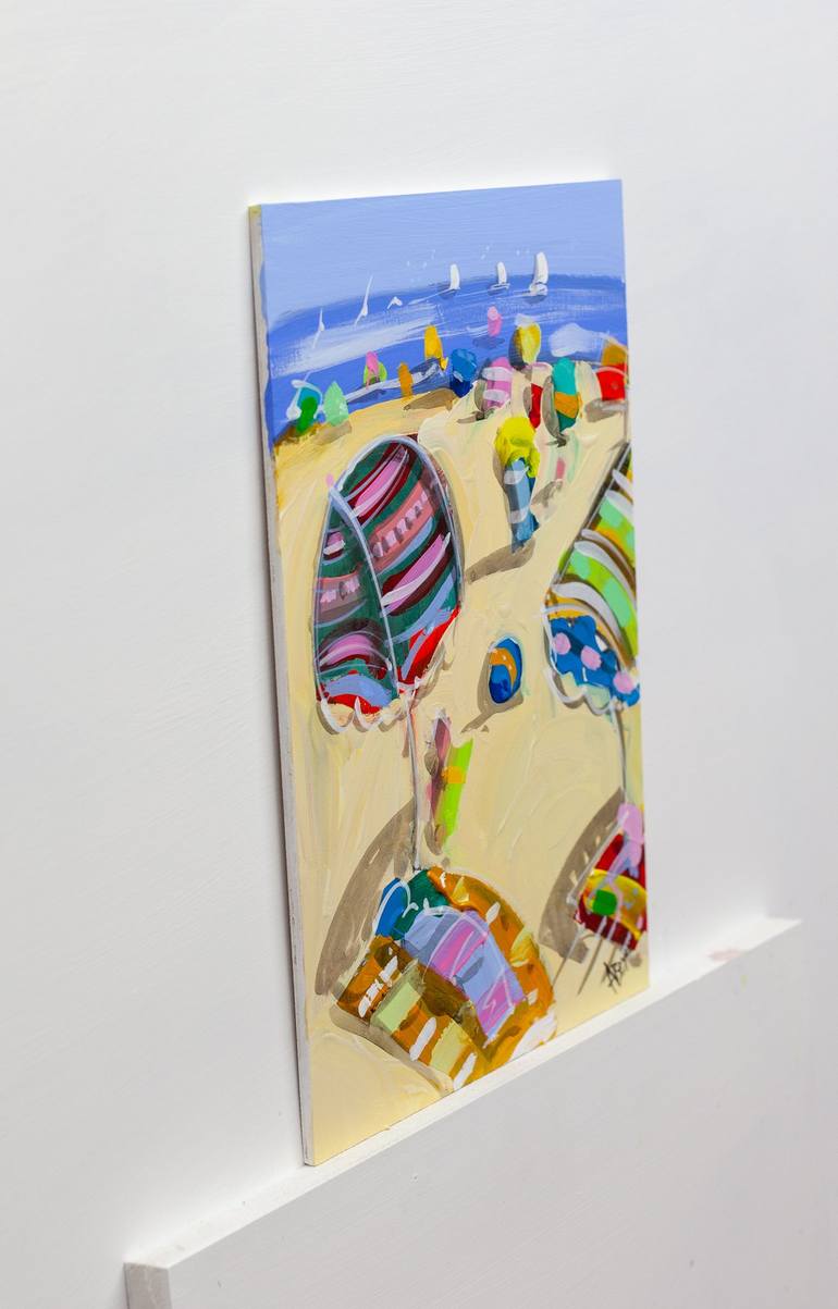 Original Expressionism Beach Painting by Adam Bogusz