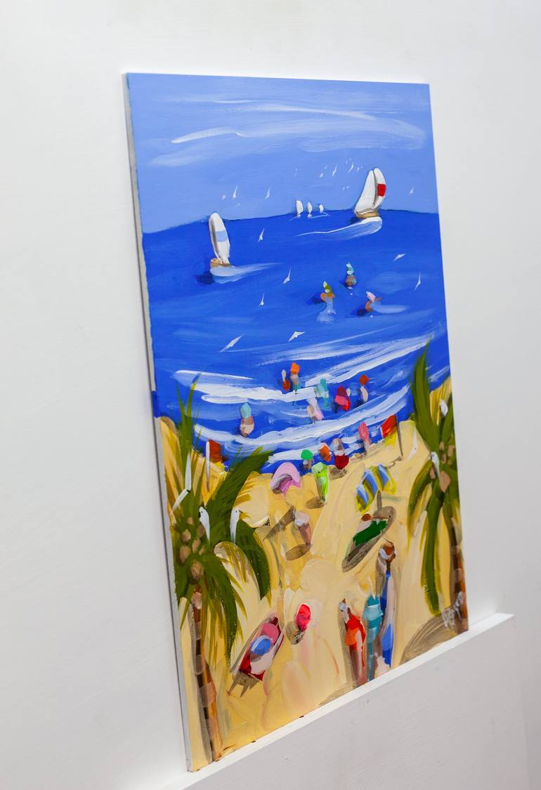 Original Beach Painting by Adam Bogusz