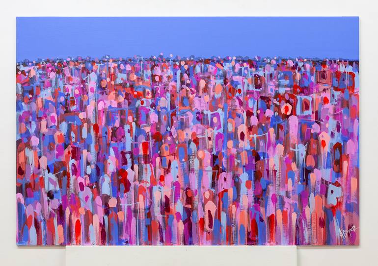 Original Abstract Expressionism Cities Painting by Adam Bogusz