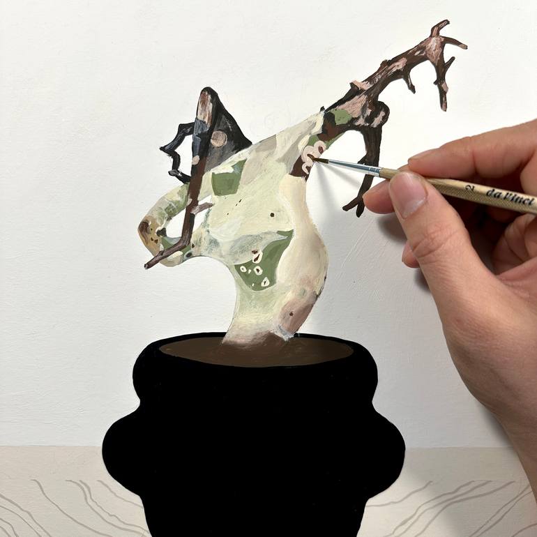 Original Conceptual Still Life Painting by Jaron Su