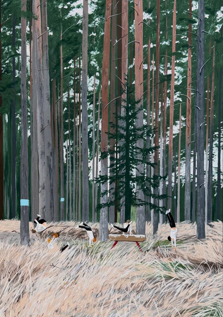 Original Sports Painting by Jaron Su  Illustration Art on Paper  Chilly