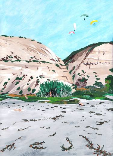 Print of Figurative Beach Paintings by Jaron Su