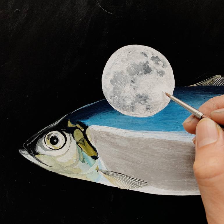 Original Figurative Animal Painting by Jaron Su