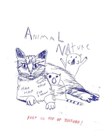 Original Expressionism Animal Drawings by Cate White