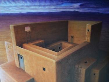 Original Surrealism Architecture Paintings by Marlene Llanes