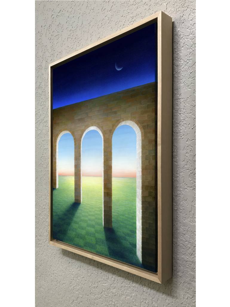 Original Surrealism Landscape Painting by Marlene Llanes