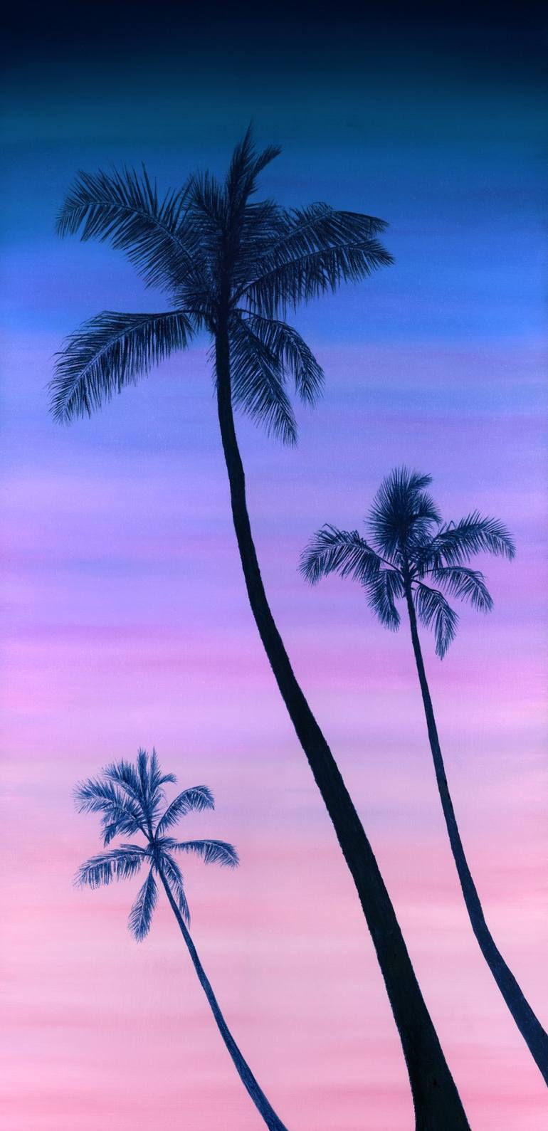 Palm tree sunset paintings