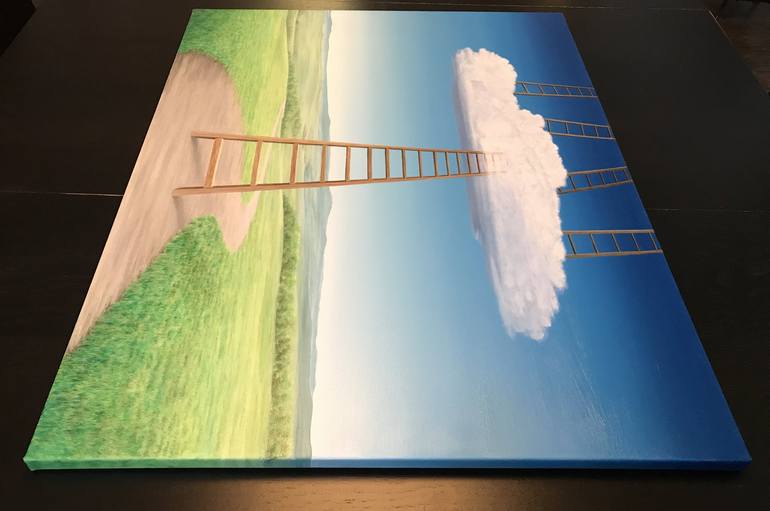 Original Surrealism Landscape Painting by Marlene Llanes