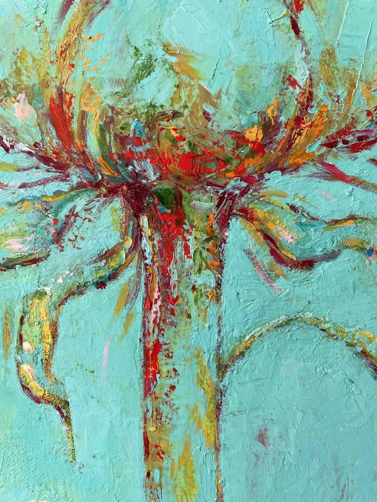 Original Expressionism Floral Painting by Patrik Rytikangas