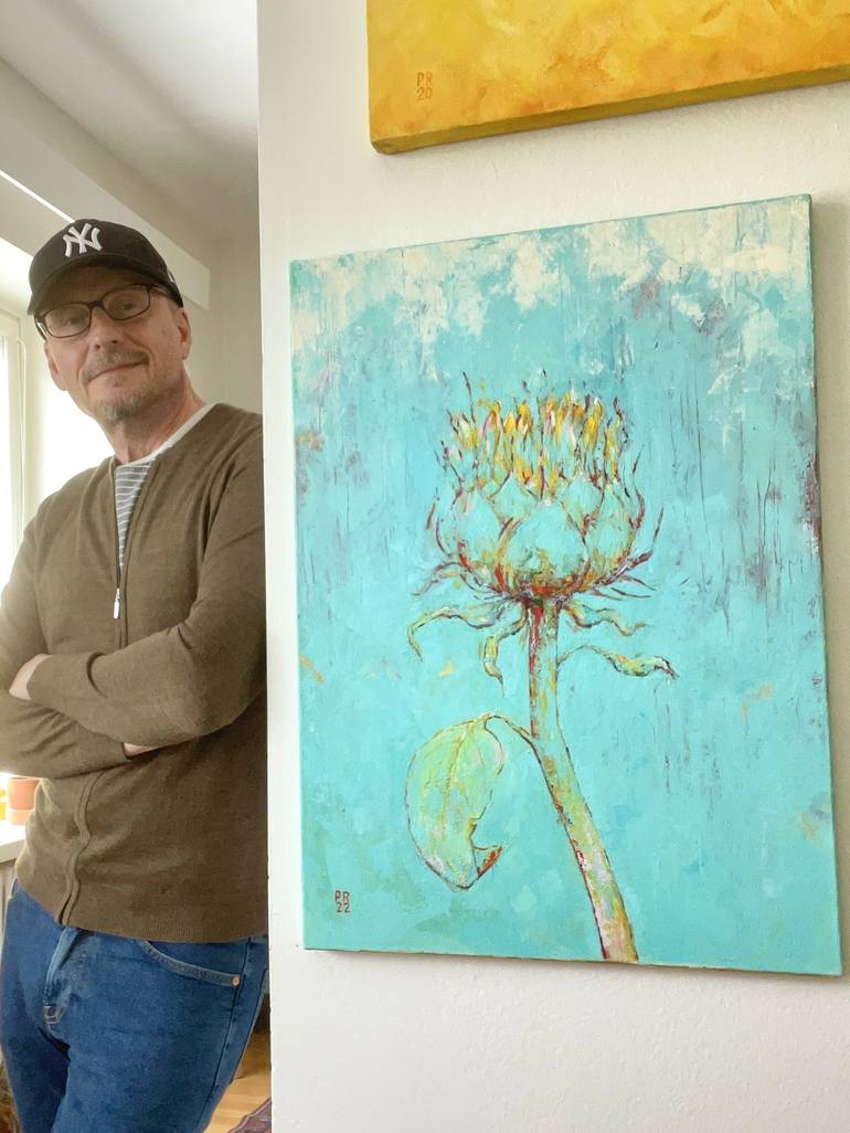 Original Expressionism Floral Painting by Patrik Rytikangas