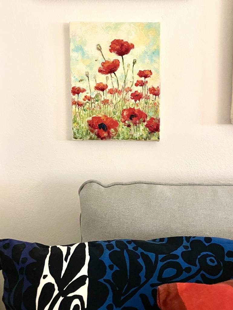 Original Expressionism Floral Painting by Patrik Rytikangas