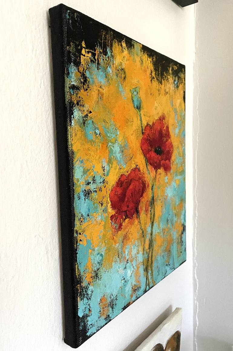 Original Expressionism Floral Painting by Patrik Rytikangas