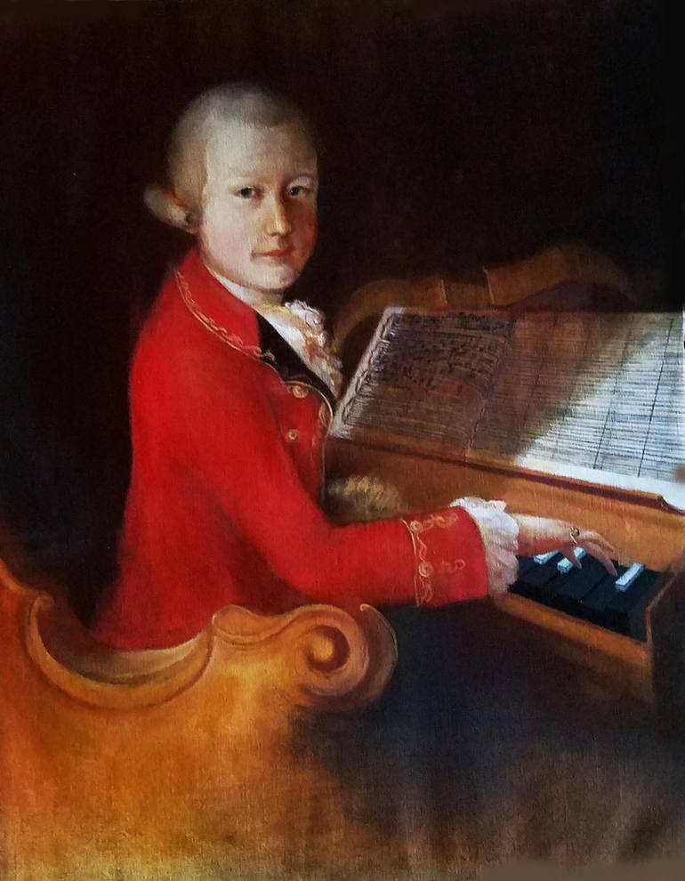 Portrait Of Young Mozart Painting By Yori Hatakeyama Saatchi Art