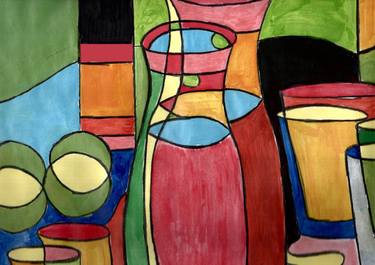 Original Art Deco Abstract Paintings by Sonia Campbell