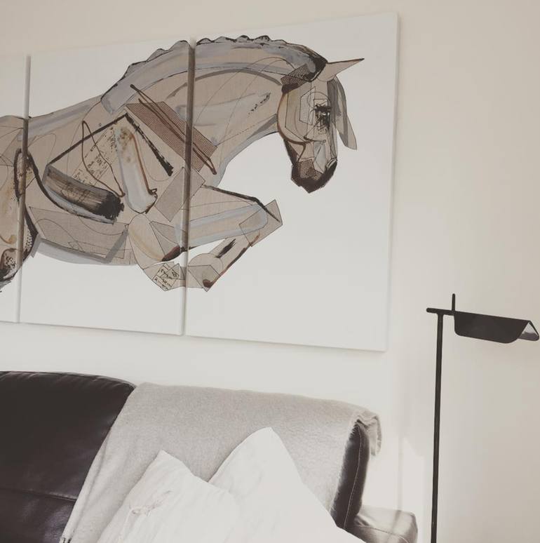 Original Abstract Horse Painting by Jessica Potenza