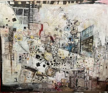 Print of Abstract Architecture Mixed Media by Elli Rome