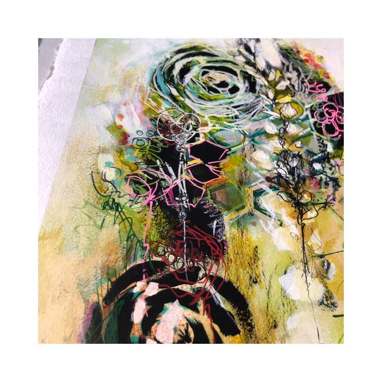 Original Abstract Floral Painting by Talisa Artist