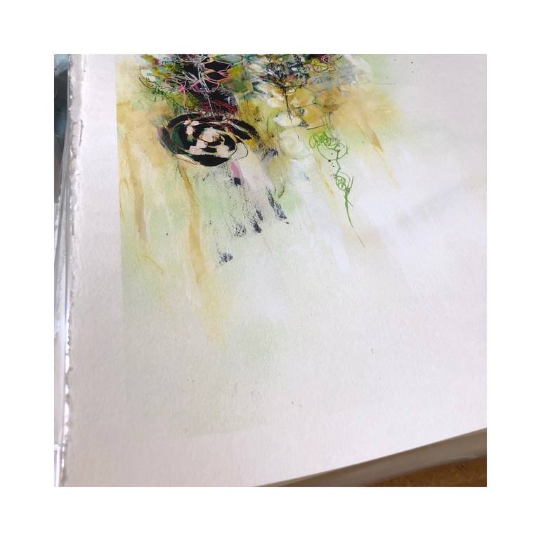 Original Abstract Floral Painting by Talisa Artist
