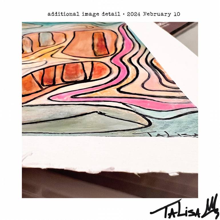 Original Abstract Beach Painting by Talisa Artist
