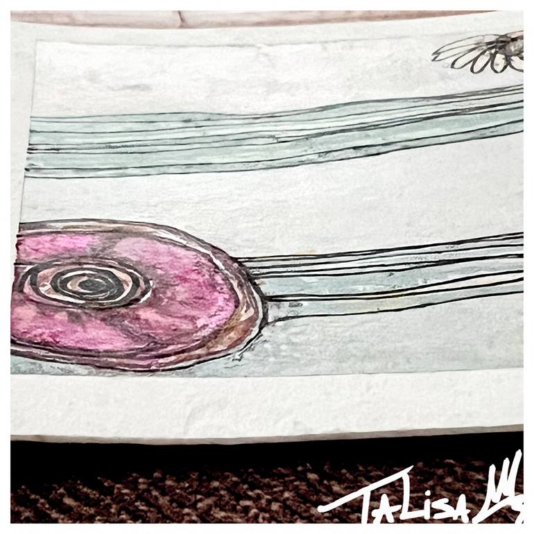 Original Abstract Beach Painting by Talisa Artist