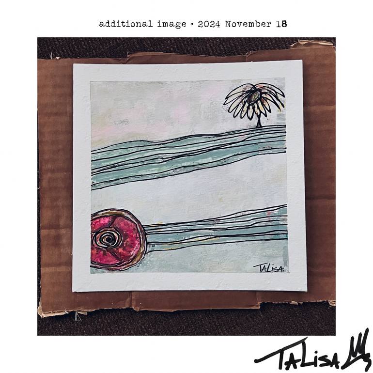 Original Abstract Beach Painting by Talisa Artist