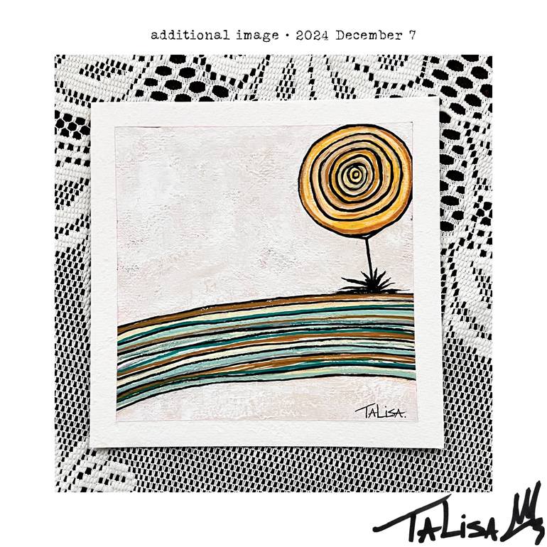 Original Abstract Beach Painting by Talisa Artist